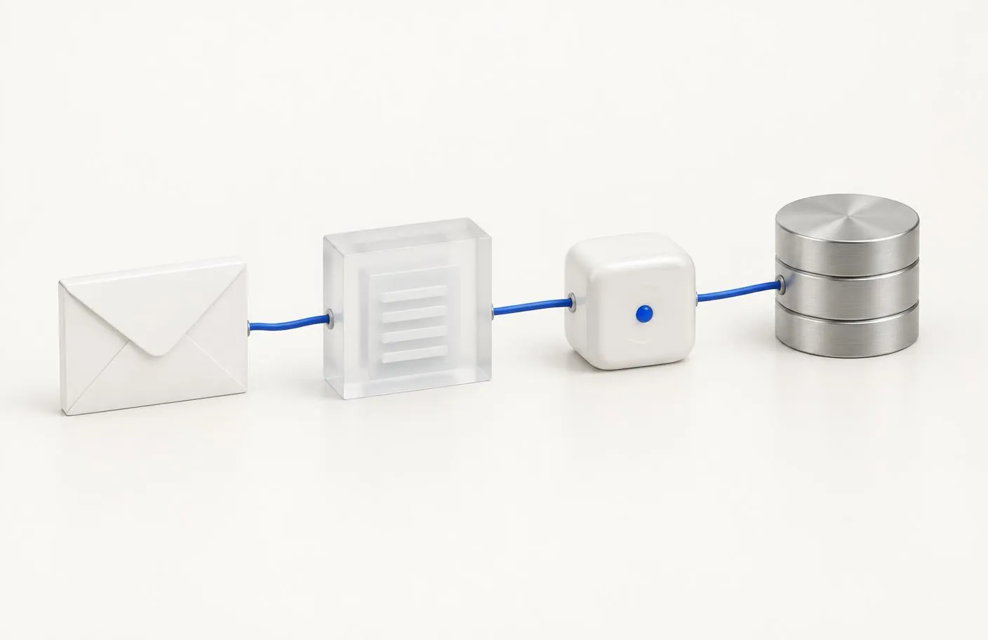 Email, document parser, validation and ERP connected as a 3D workflow